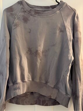 lululemon athletica Taupe Tie-Dye Crewneck Sweatshirt